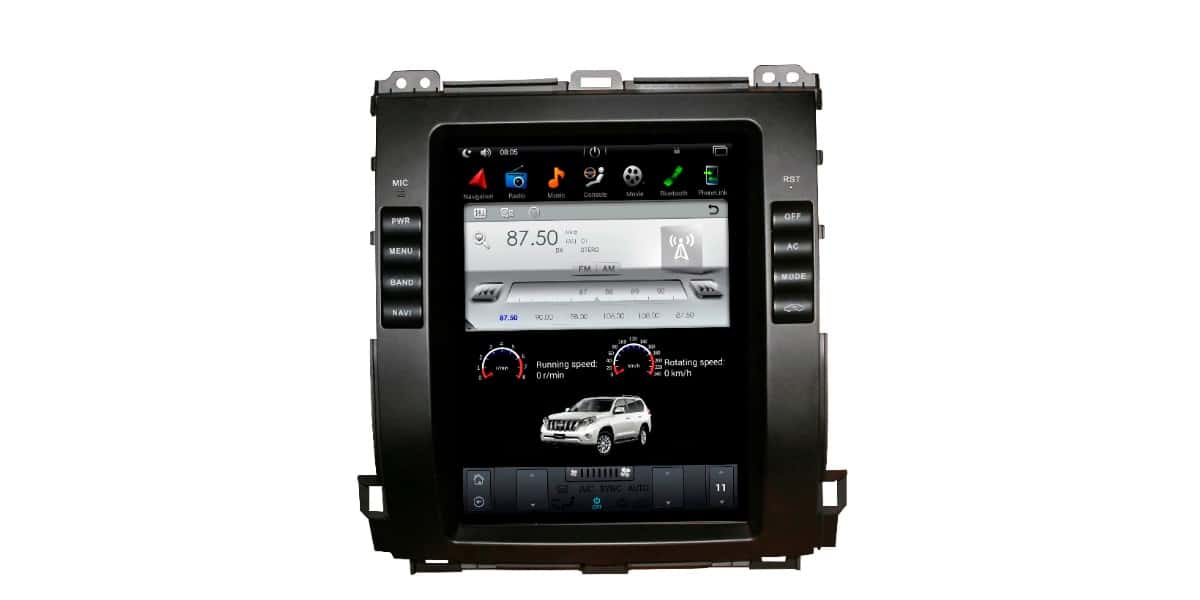 Tesla style android screen for Toyota prado 2002 ~ 2009 - CARTUNES