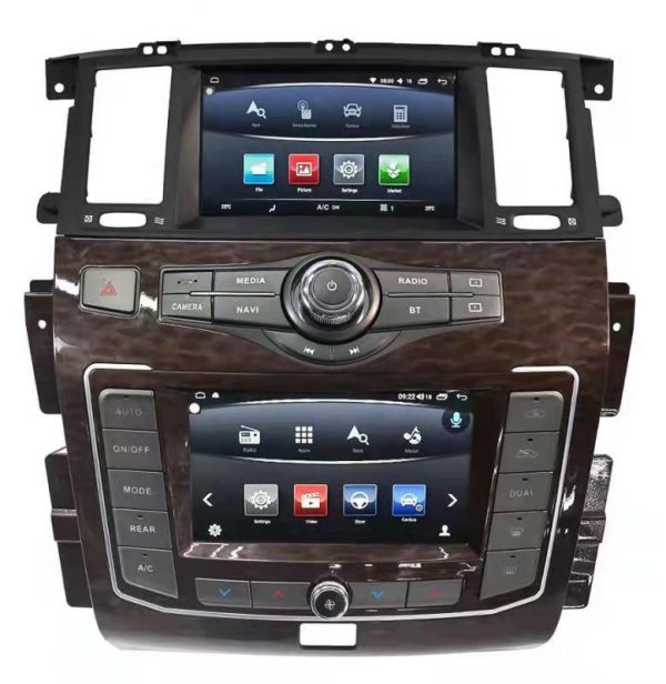Dual display android screen with CarPlay for Nissan Patrol Y62 CARTUNES